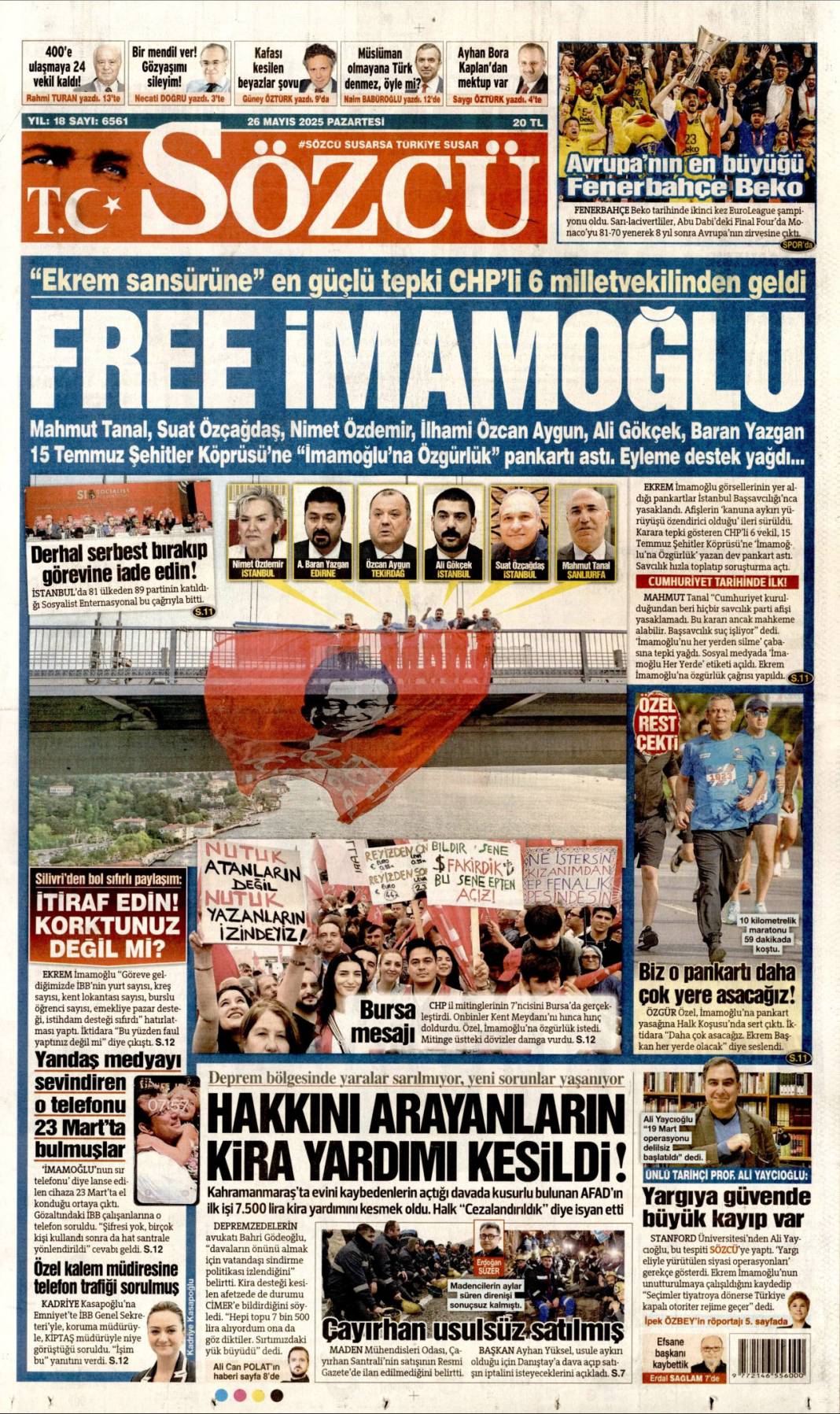 Hangi gazete ne manşetle çıktı? 26 Mayıs 2025 günün özeti 3