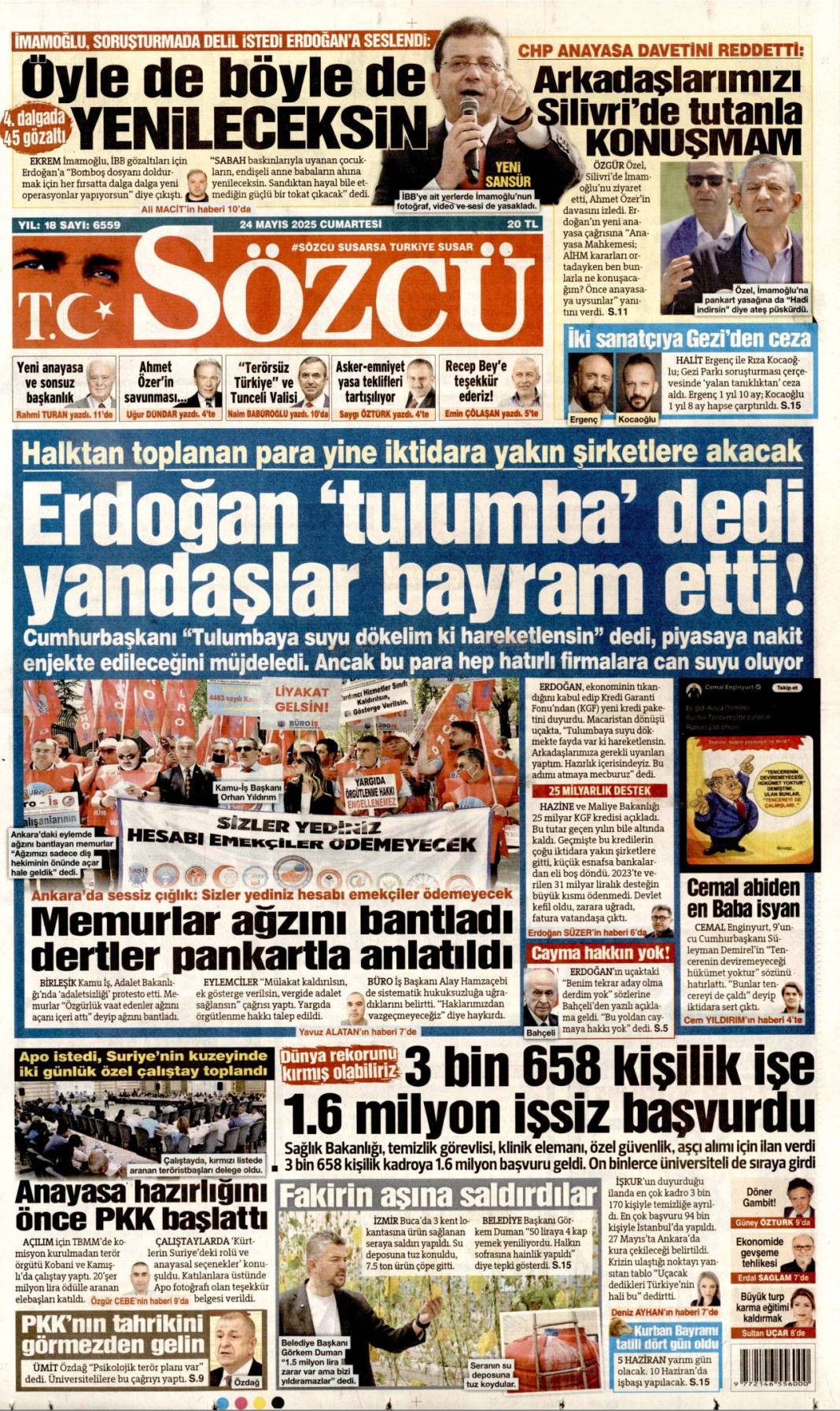 Manşetlerde bugün: 24 Mayıs'ta hangi gazete ne başlıkla çıktı? 4