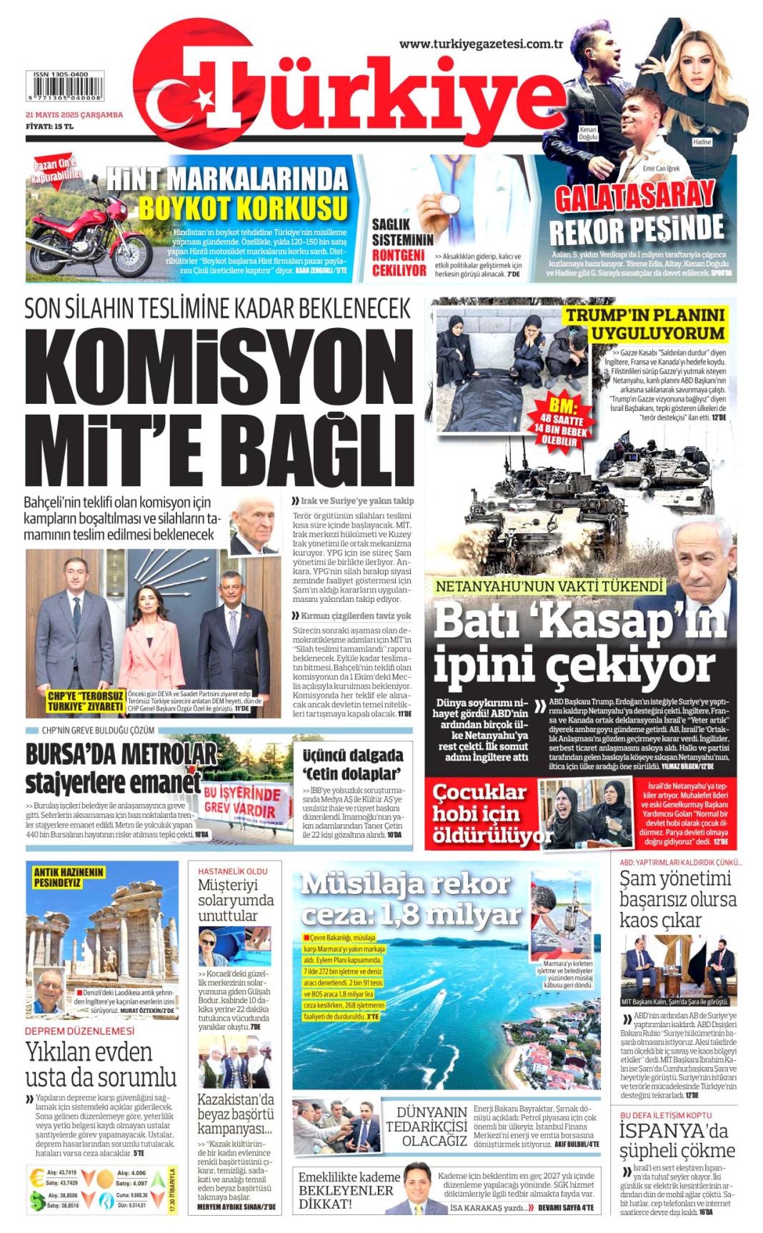 21 Mayıs'ın manşetleri: Gazeteler bugün ne yazdı? 2