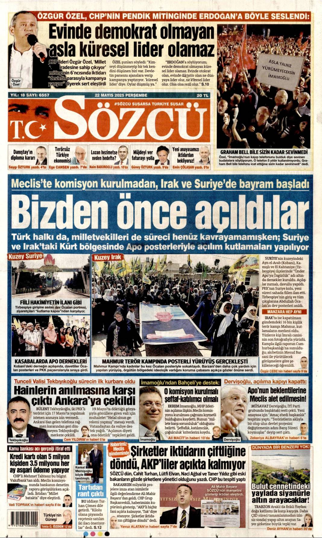 Gazeteler bugün ne yazdı? 22 Mayıs'ın manşet turu 18