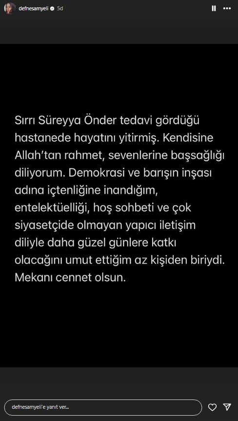 Sanat dünyasından Sırrı Süreyya Önder için başsağlığı mesajları 17
