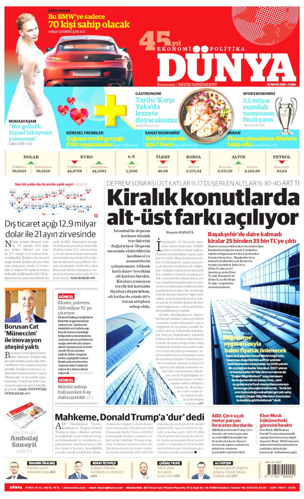 Bugün gazetelerde ne var? İşte 30 Mayıs’ın manşetleri... 9