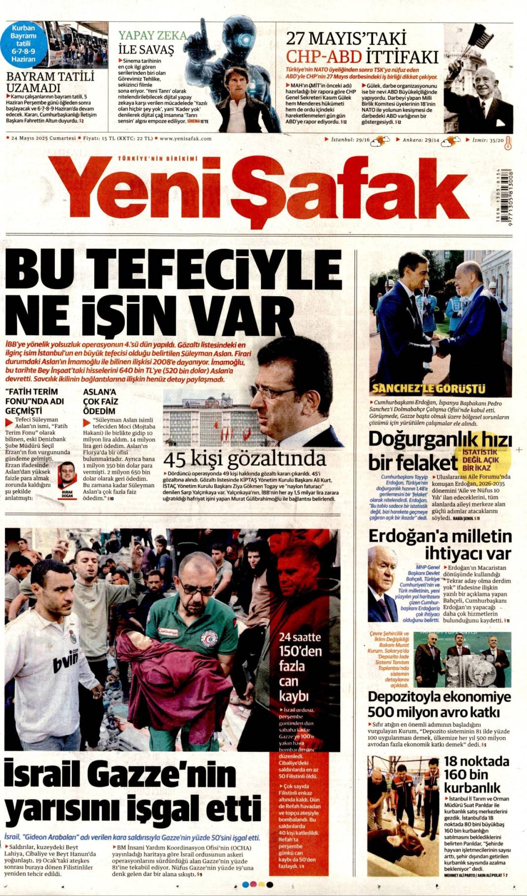 Manşetlerde bugün: 24 Mayıs'ta hangi gazete ne başlıkla çıktı? 6