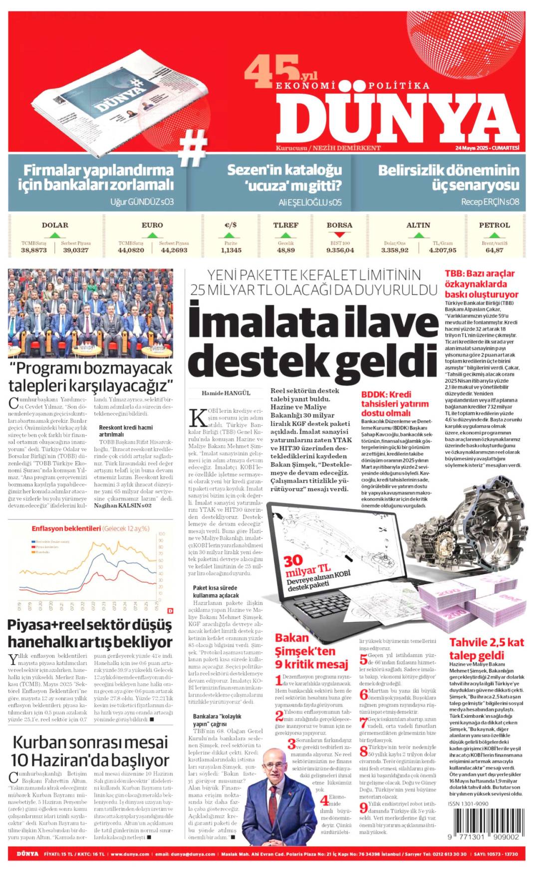 Manşetlerde bugün: 24 Mayıs'ta hangi gazete ne başlıkla çıktı? 7