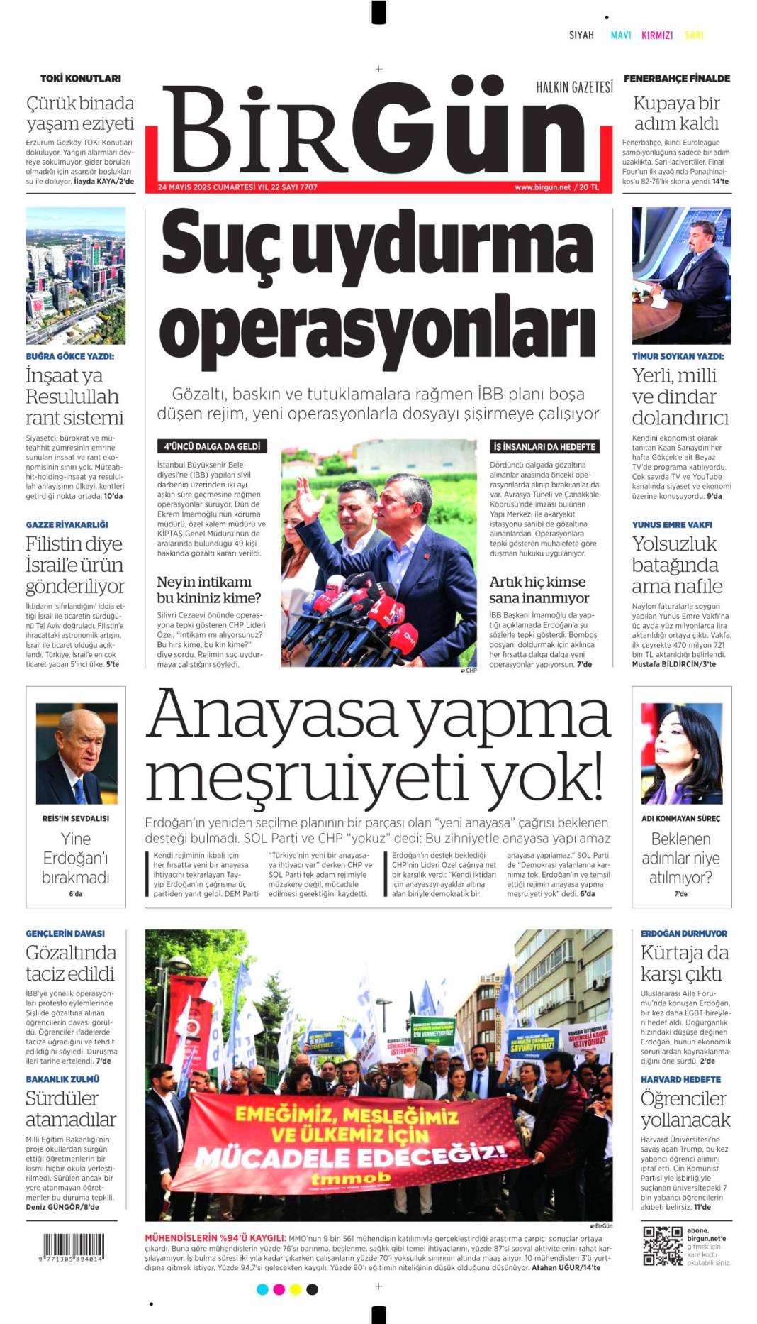 Manşetlerde bugün: 24 Mayıs'ta hangi gazete ne başlıkla çıktı? 9