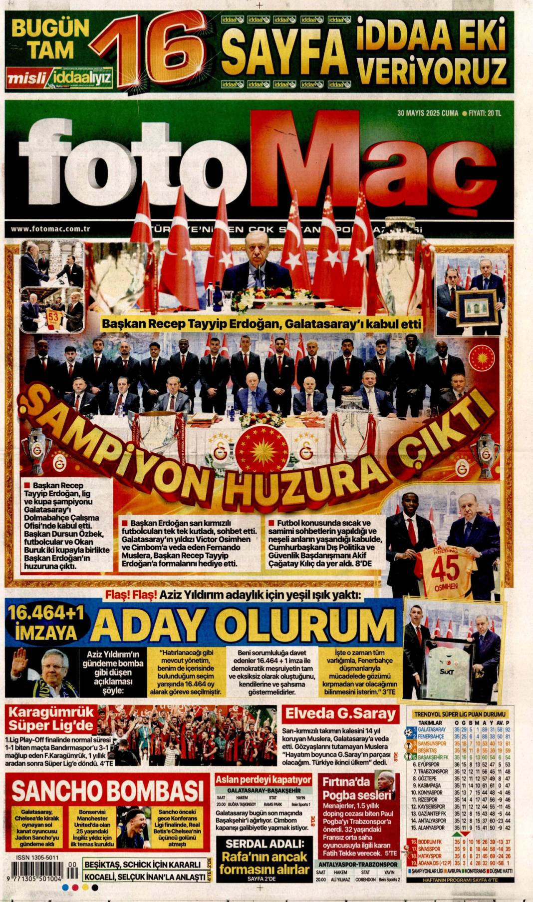 Bugün gazetelerde ne var? İşte 30 Mayıs’ın manşetleri... 13