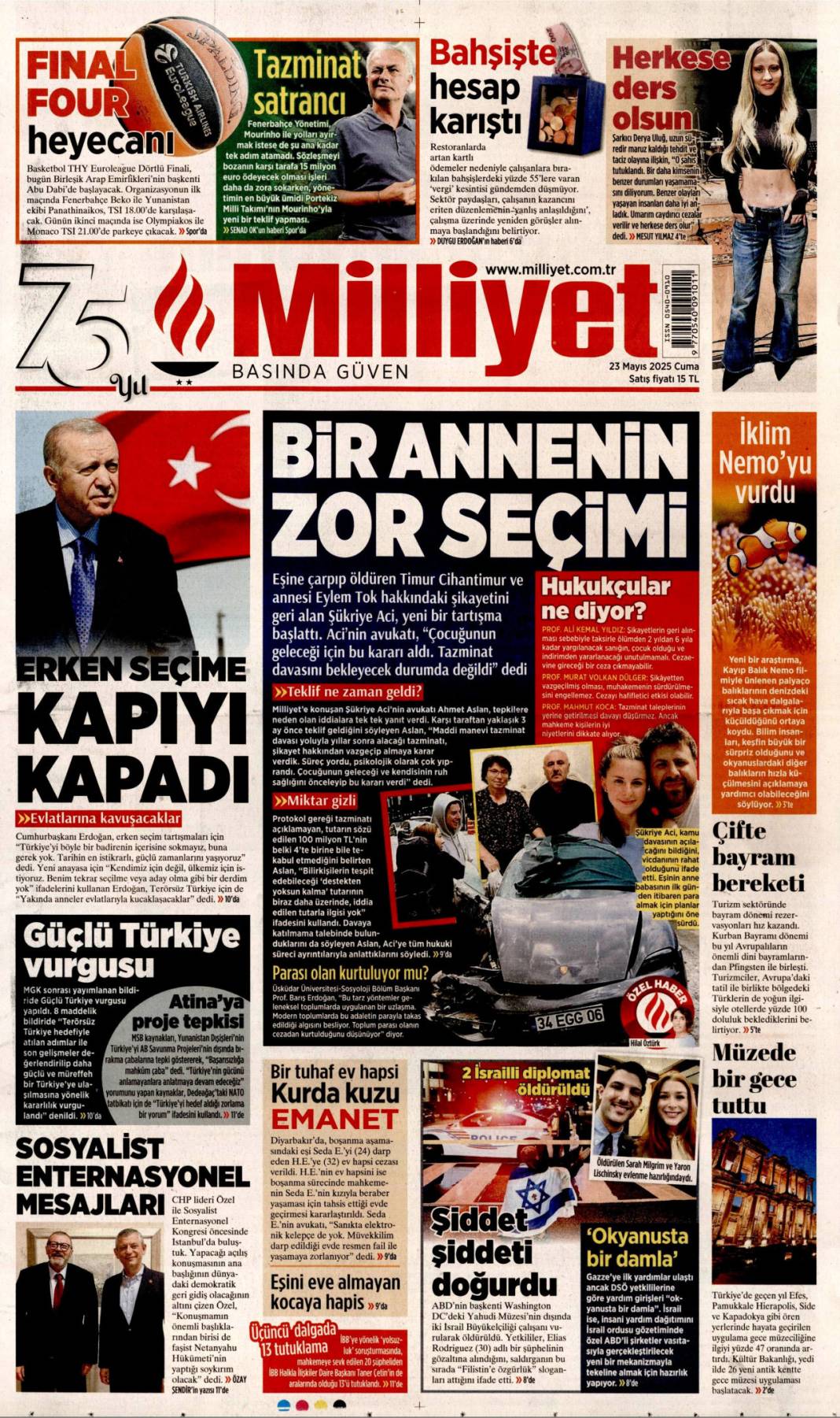 Gazeteler bugün hangi manşetle çıktı? İşte 23 Mayıs’ta medyanın gündemi 13