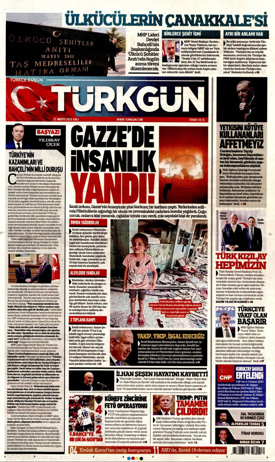 Gazetelerin bugünkü manşetlerinde ne var? İşte 27 Mayıs 2025’in ana başlıkları 7