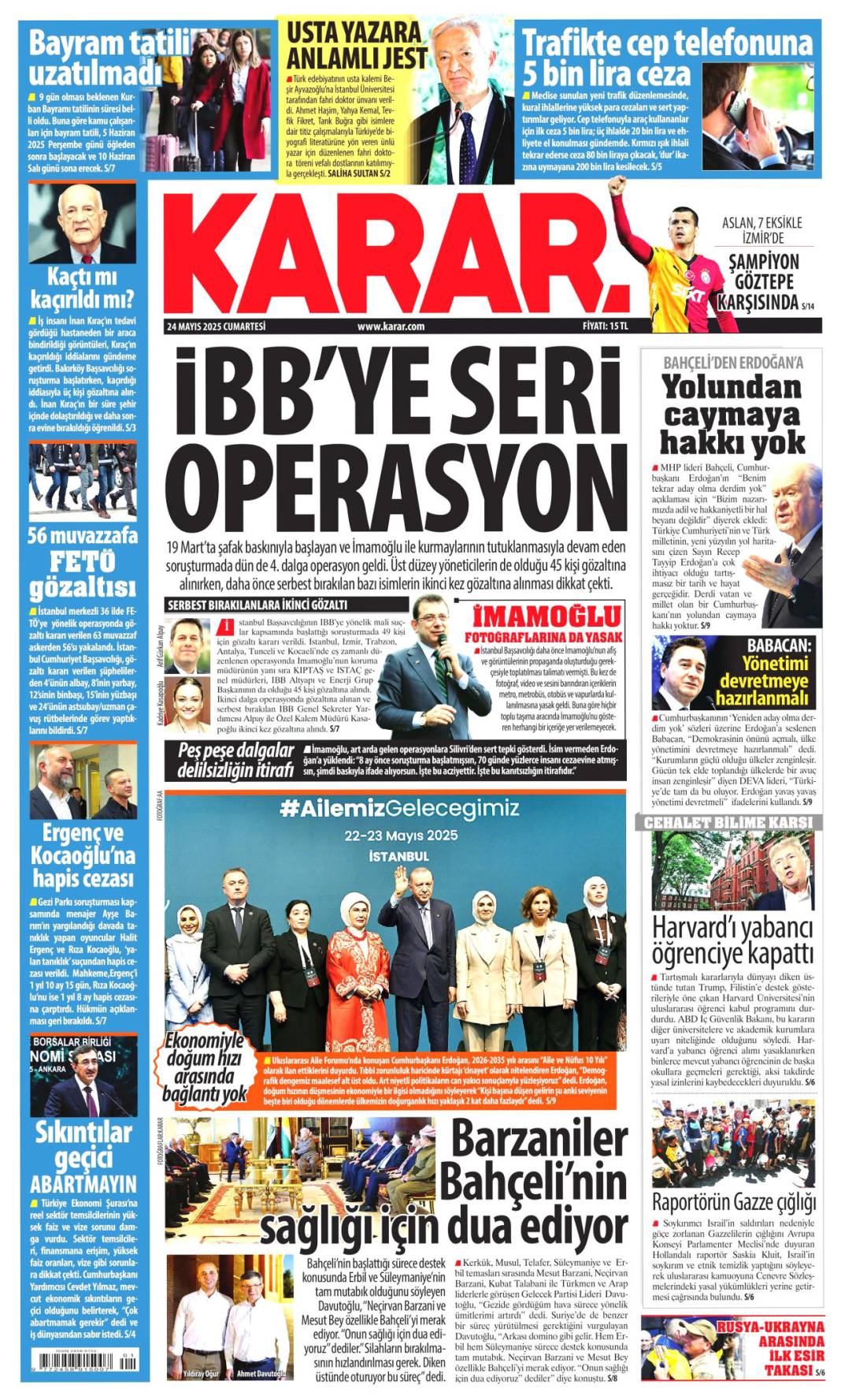 Manşetlerde bugün: 24 Mayıs'ta hangi gazete ne başlıkla çıktı? 11