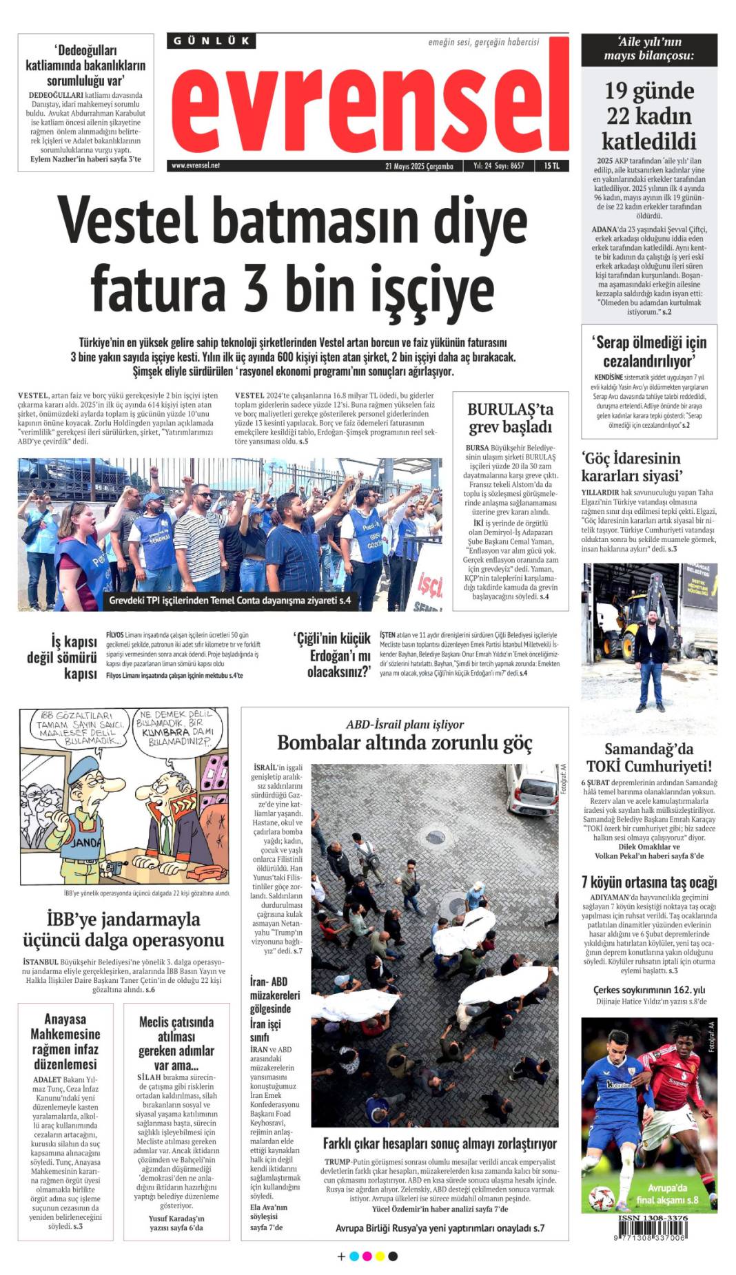 21 Mayıs'ın manşetleri: Gazeteler bugün ne yazdı? 8
