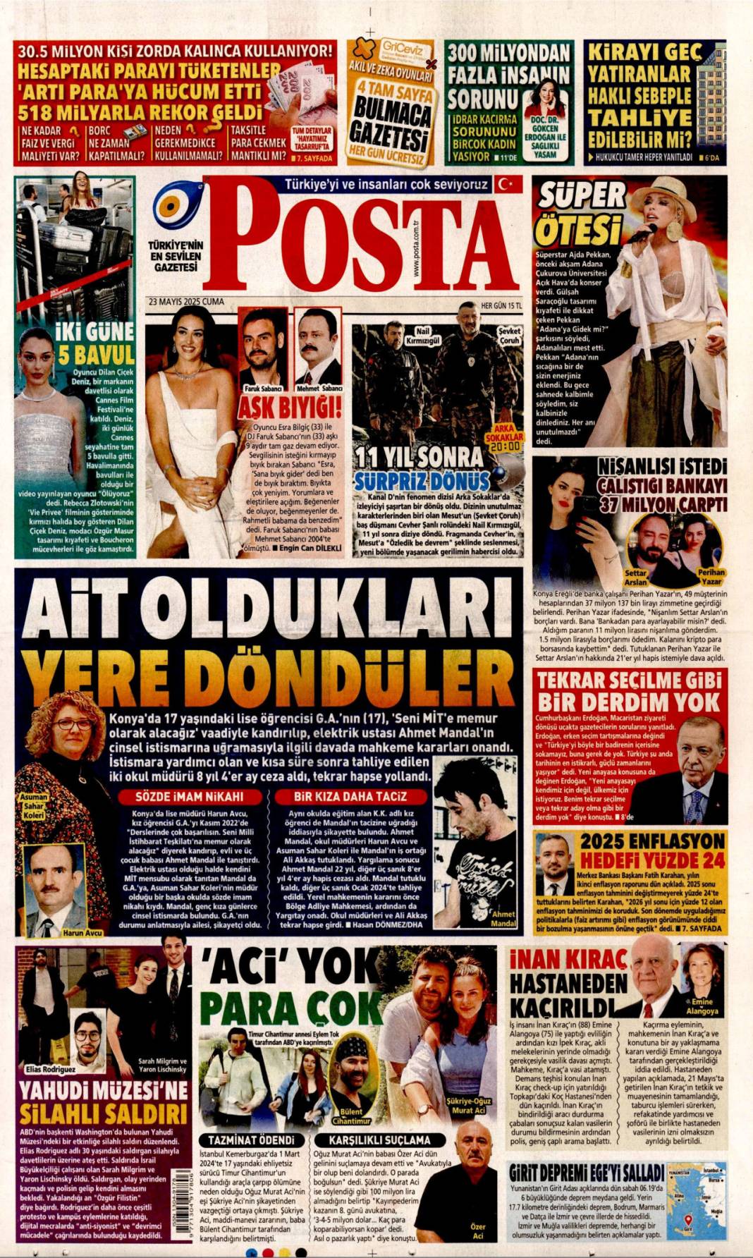 Gazeteler bugün hangi manşetle çıktı? İşte 23 Mayıs’ta medyanın gündemi 19