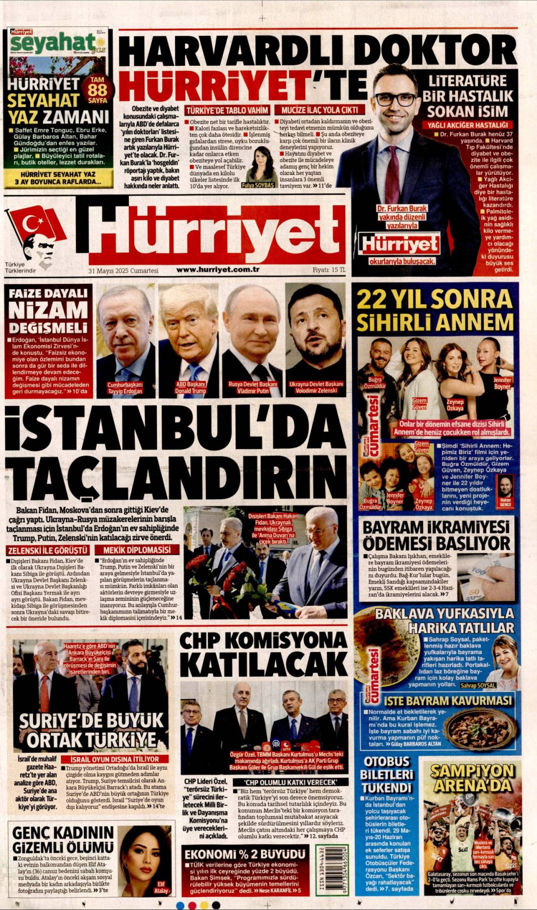 Gazeteler bugün hangi başlıklarla çıktı, işte 31 Mayıs'ın manşet turu... 2
