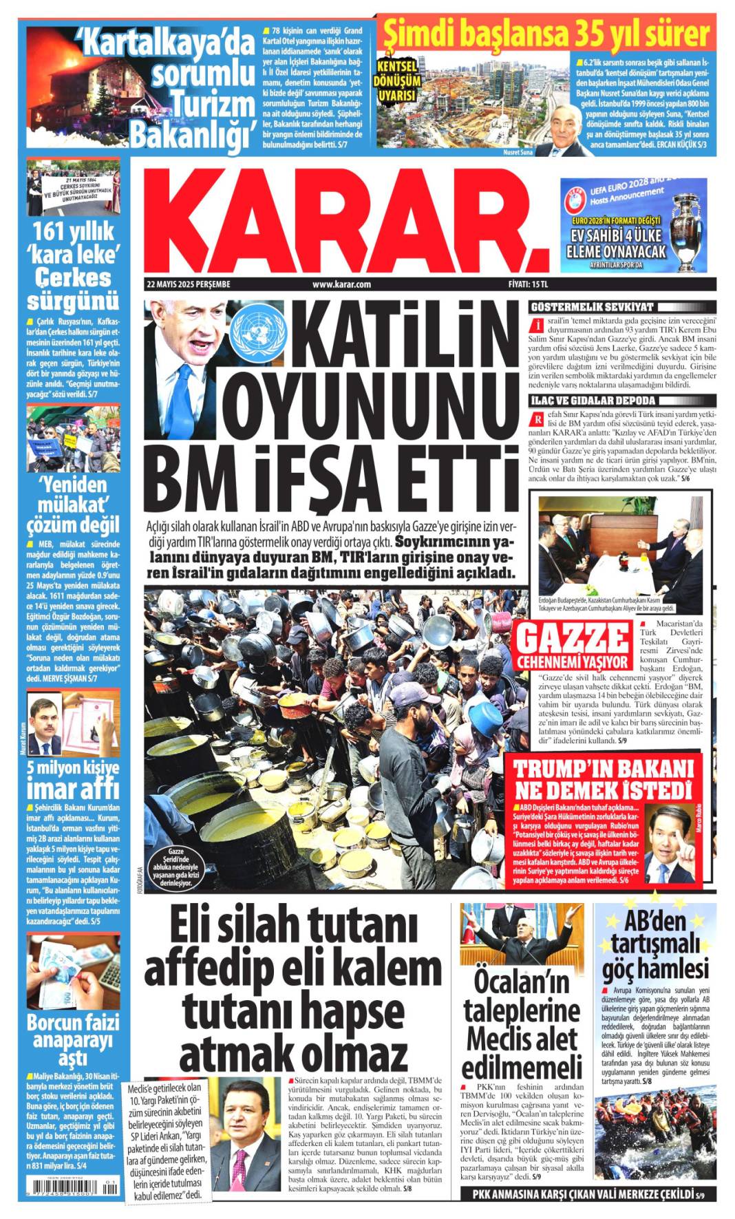 Gazeteler bugün ne yazdı? 22 Mayıs'ın manşet turu 17