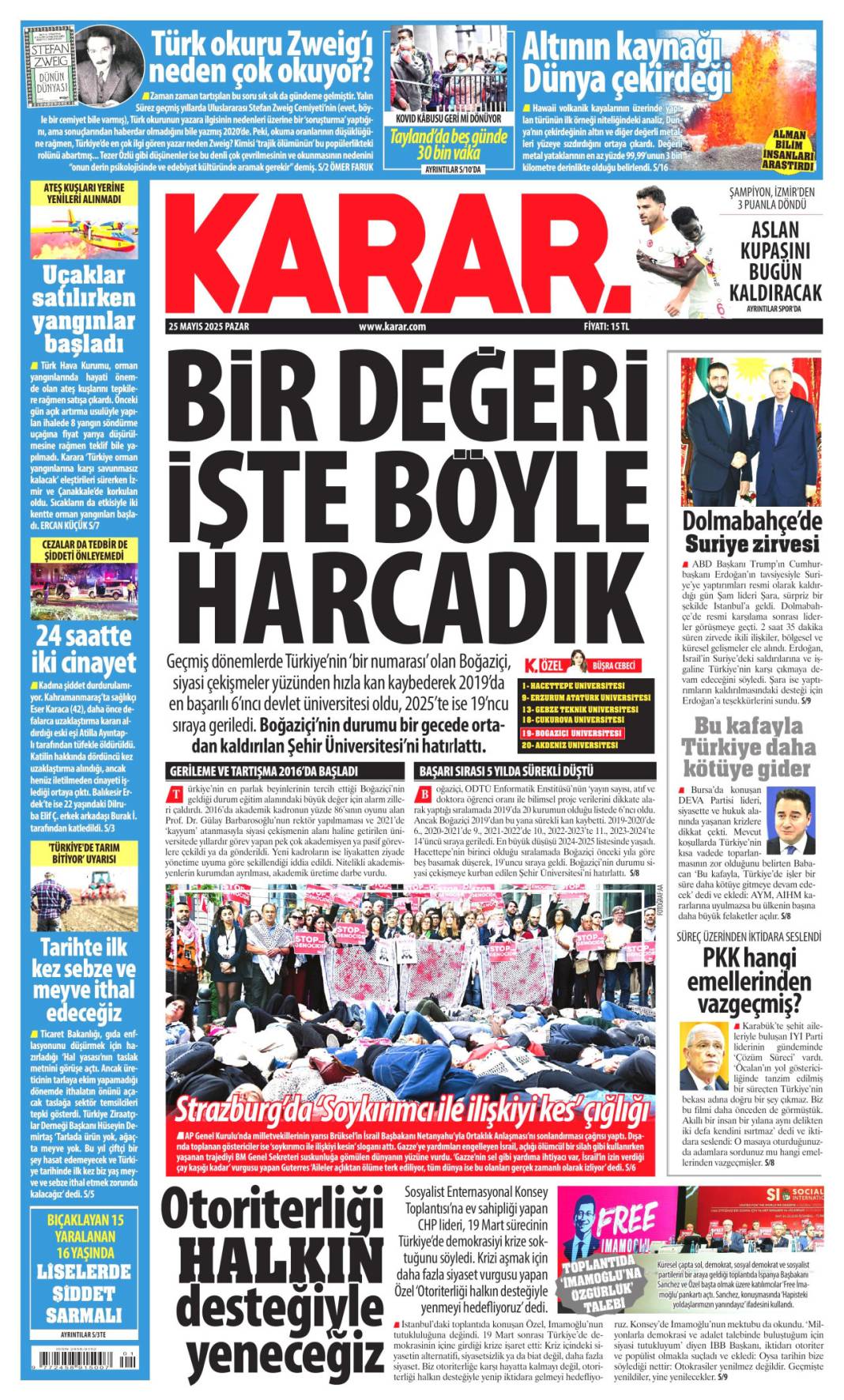 Gazeteler bugün hangi başlıklarla çıktı? 14