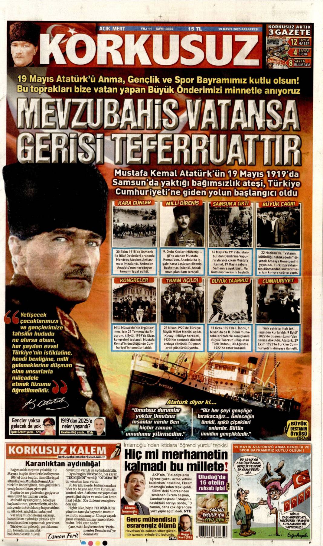 Gazeteler 19 Mayıs'ı nasıl gördü? 12