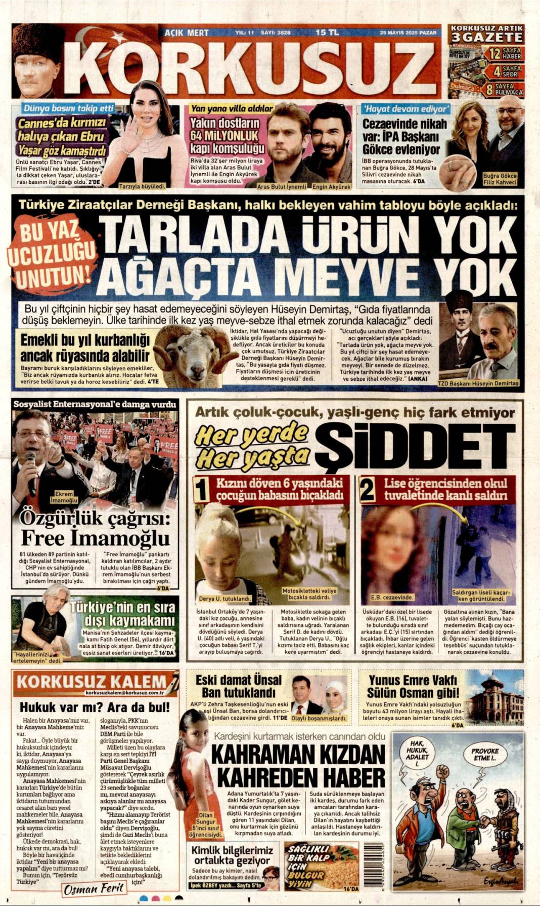 Gazeteler bugün hangi başlıklarla çıktı? 12