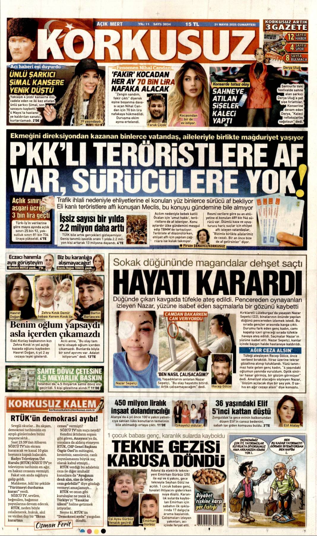 Gazeteler bugün hangi başlıklarla çıktı, işte 31 Mayıs'ın manşet turu... 19