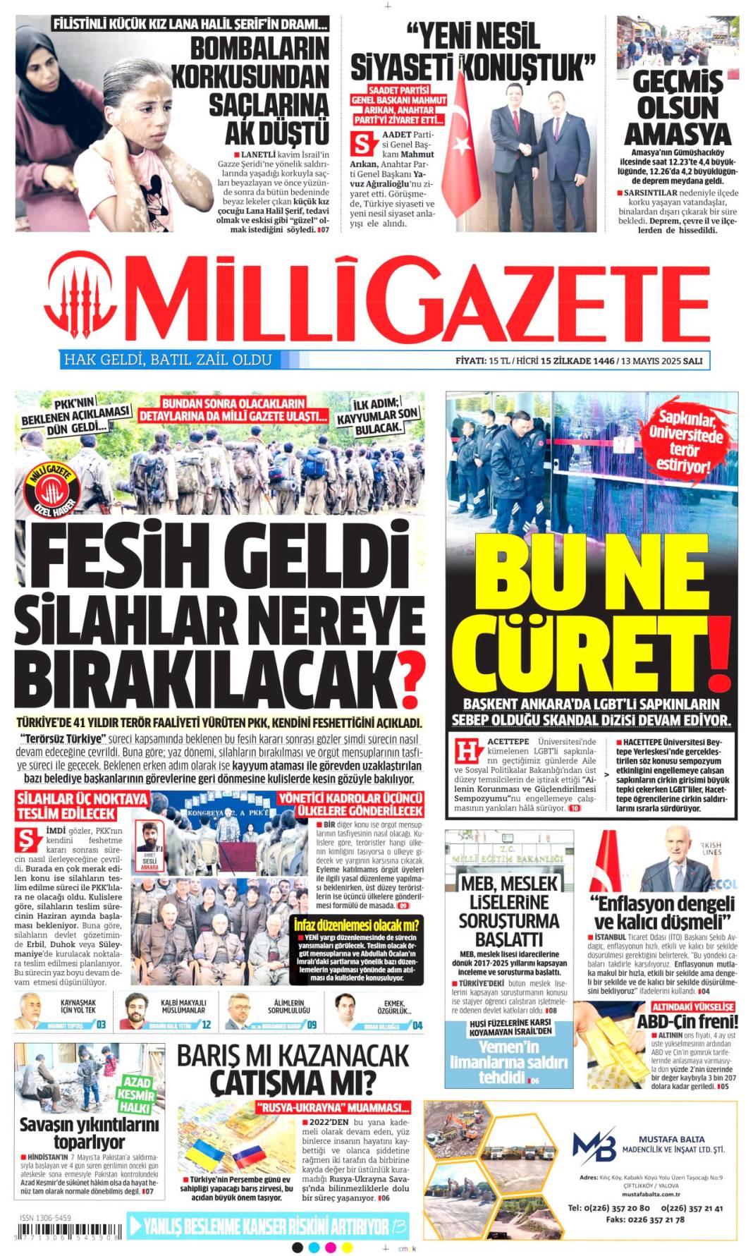 PKK'nın fesih kararı gazete manşetlerinde nasıl yer buldu? 13