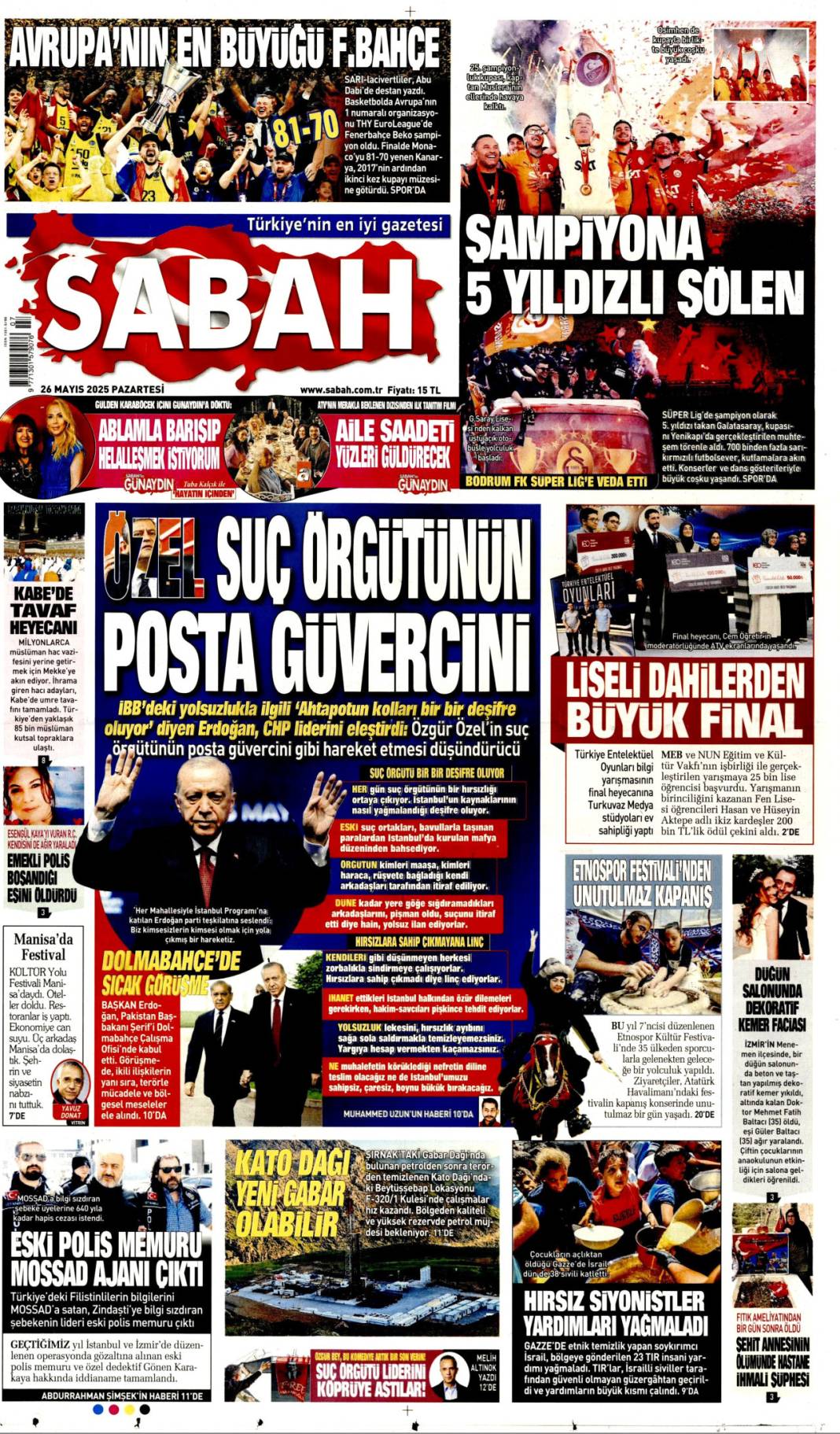 Hangi gazete ne manşetle çıktı? 26 Mayıs 2025 günün özeti 15