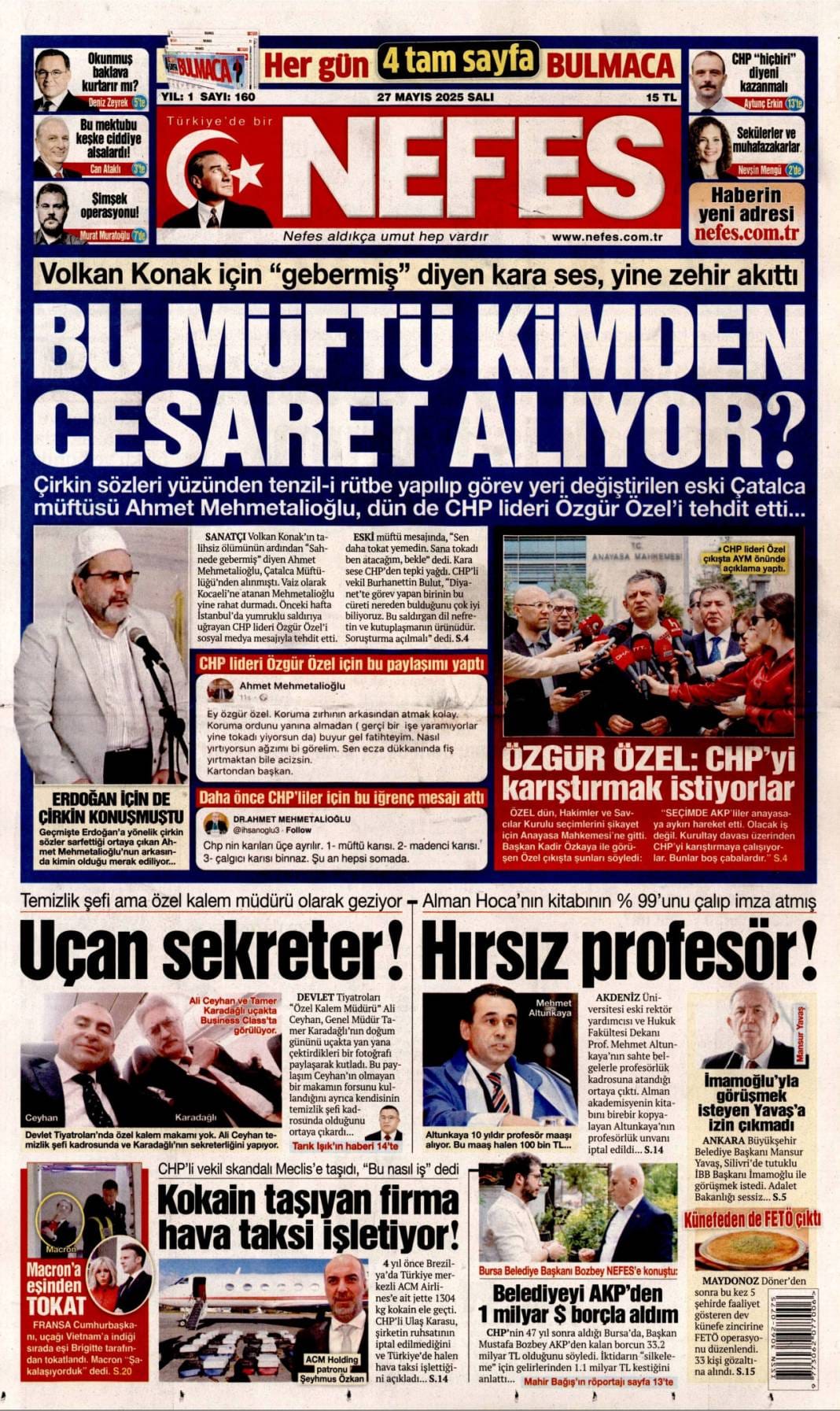 Gazetelerin bugünkü manşetlerinde ne var? İşte 27 Mayıs 2025’in ana başlıkları 9