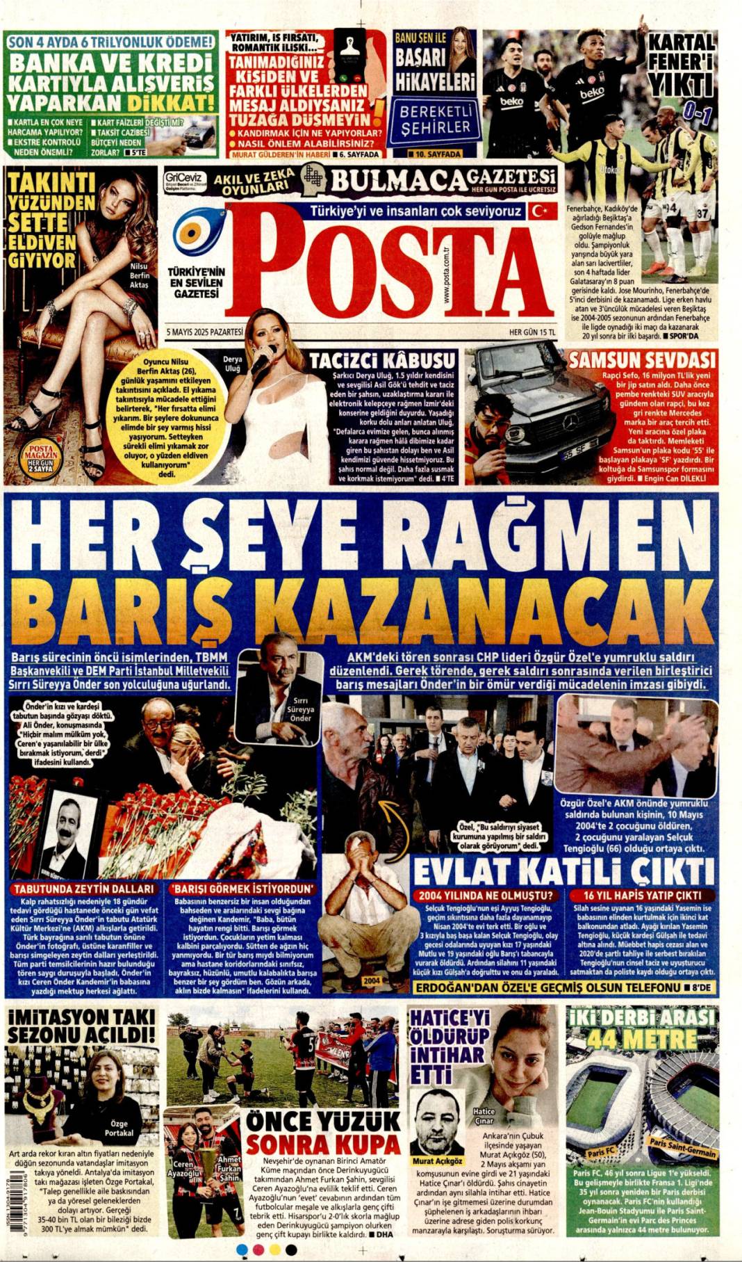 Özgür Özel'e yapılan saldırıyı gazeteler nasıl gördü? 8