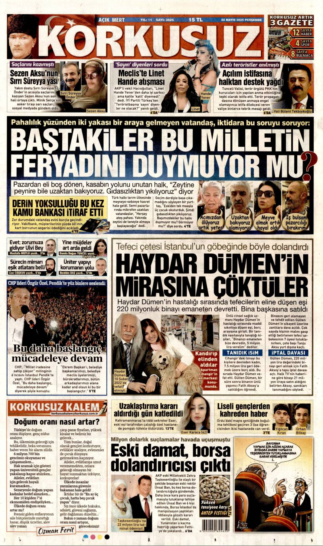 Gazeteler bugün ne yazdı? 22 Mayıs'ın manşet turu 8