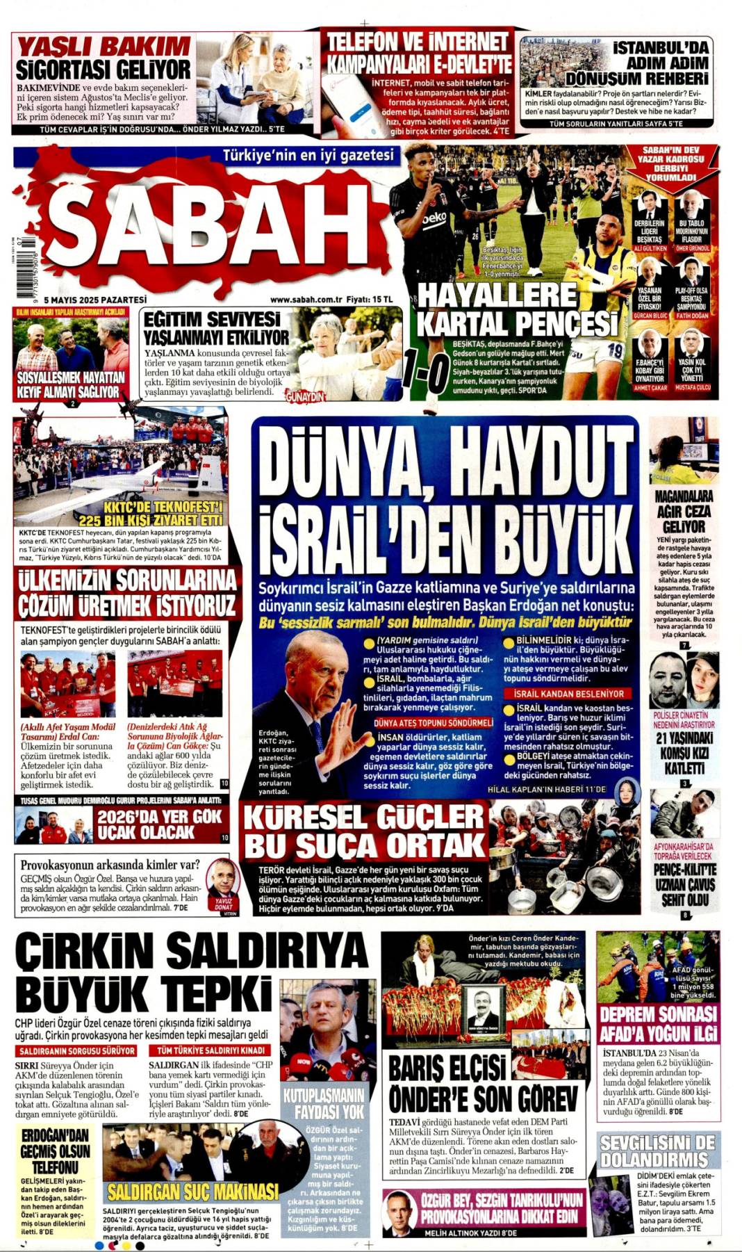 Özgür Özel'e yapılan saldırıyı gazeteler nasıl gördü? 7