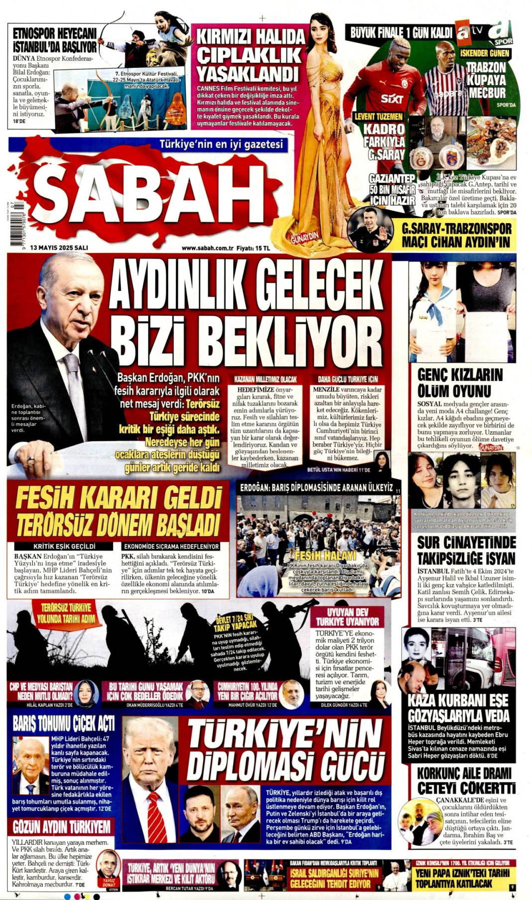 PKK'nın fesih kararı gazete manşetlerinde nasıl yer buldu? 8