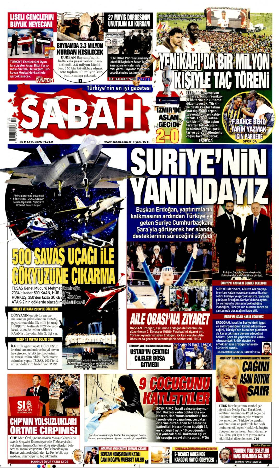 Gazeteler bugün hangi başlıklarla çıktı? 8