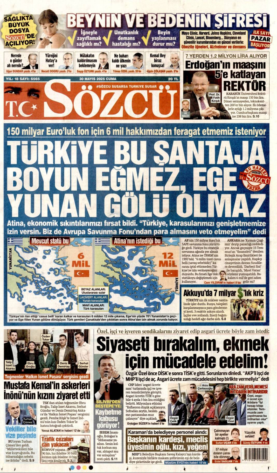 Bugün gazetelerde ne var? İşte 30 Mayıs’ın manşetleri... 8
