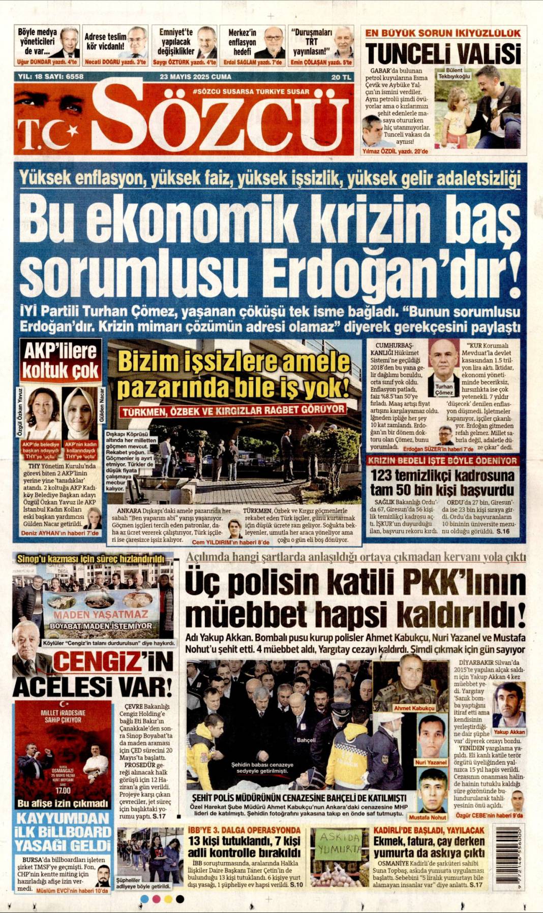 Gazeteler bugün hangi manşetle çıktı? İşte 23 Mayıs’ta medyanın gündemi 7