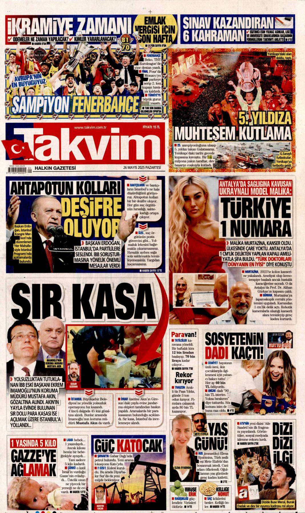 Hangi gazete ne manşetle çıktı? 26 Mayıs 2025 günün özeti 19