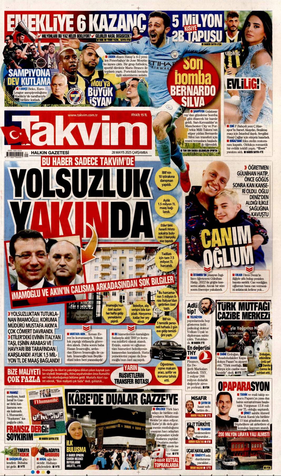 Günün manşet turu: Gazeteler ne yazdı, hangi gelişmeleri öne çıkardı? 20