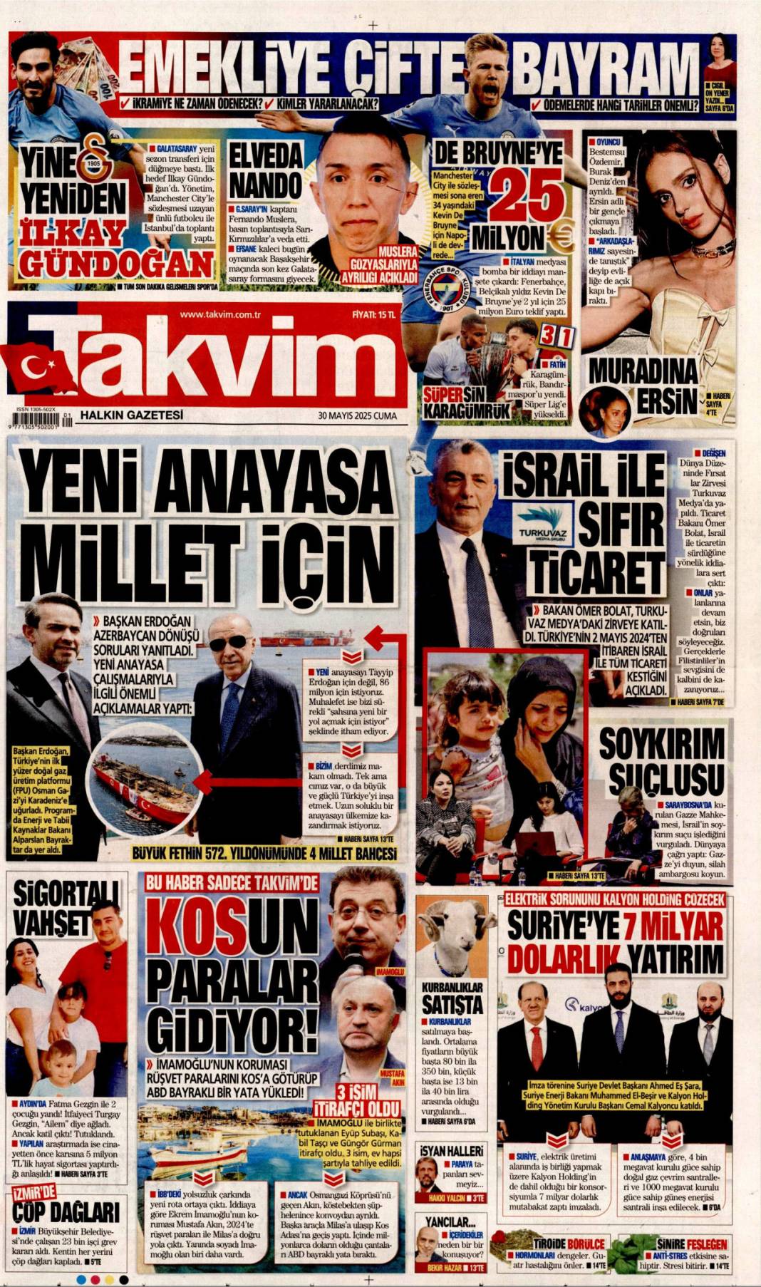 Bugün gazetelerde ne var? İşte 30 Mayıs’ın manşetleri... 20