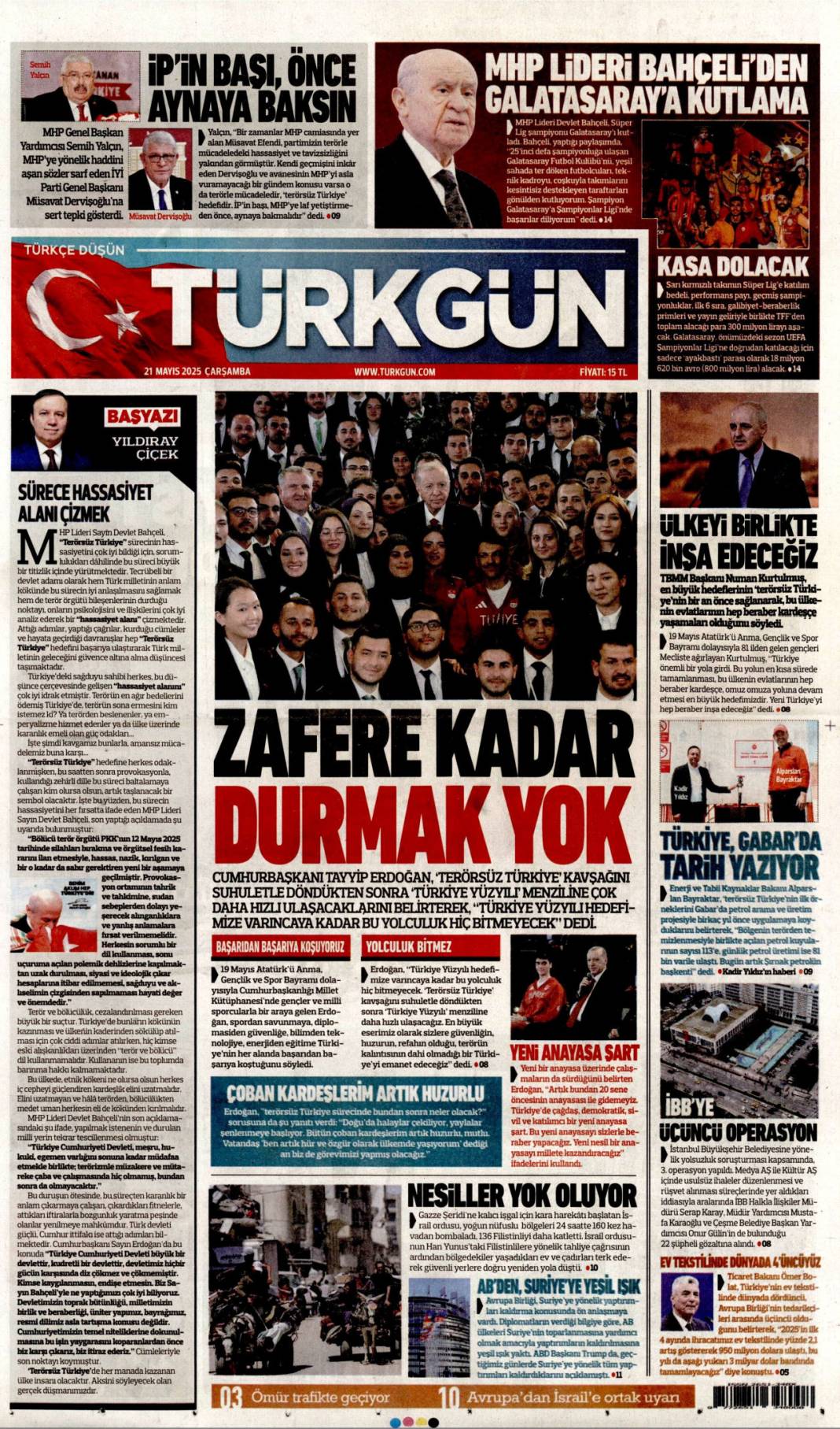 21 Mayıs'ın manşetleri: Gazeteler bugün ne yazdı? 11