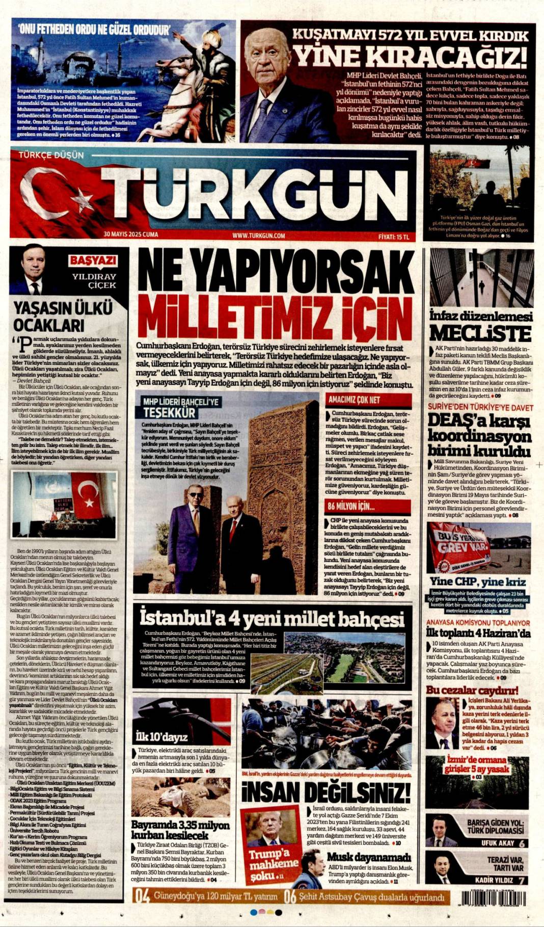 Bugün gazetelerde ne var? İşte 30 Mayıs’ın manşetleri... 21