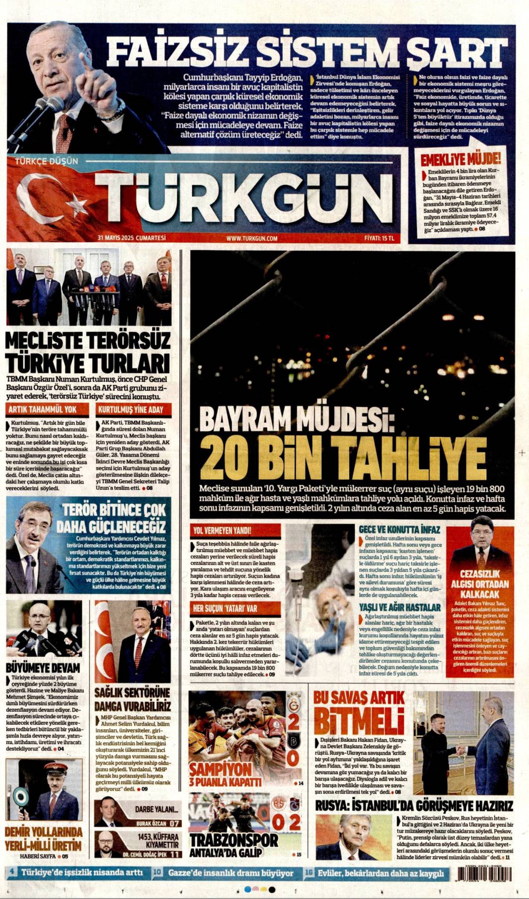 Gazeteler bugün hangi başlıklarla çıktı, işte 31 Mayıs'ın manşet turu... 12