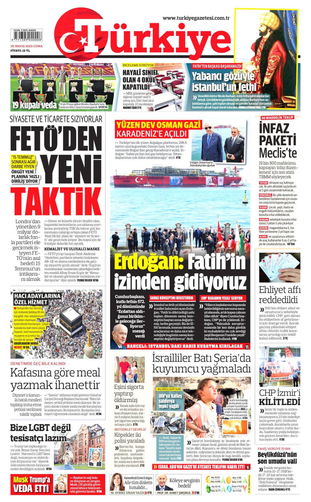 Bugün gazetelerde ne var? İşte 30 Mayıs’ın manşetleri... 22