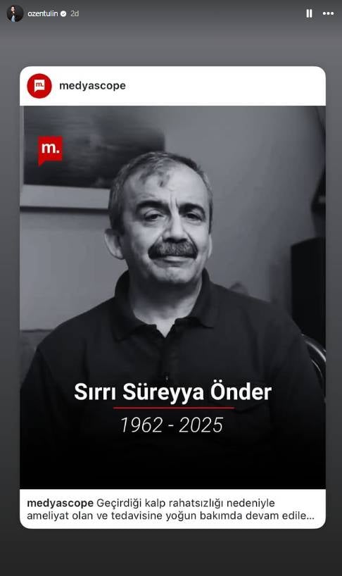 Sanat dünyasından Sırrı Süreyya Önder için başsağlığı mesajları 18
