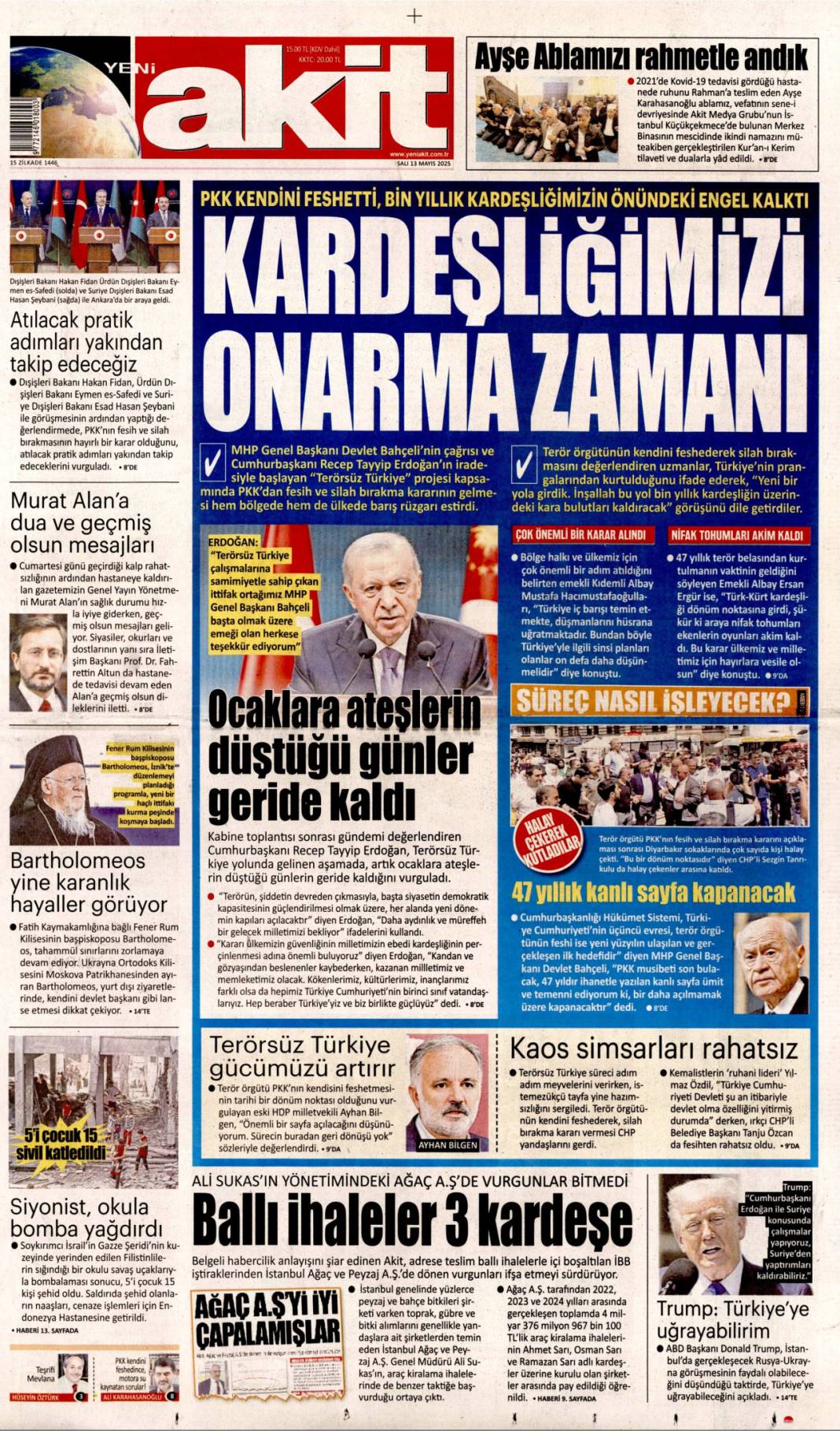 PKK'nın fesih kararı gazete manşetlerinde nasıl yer buldu? 3
