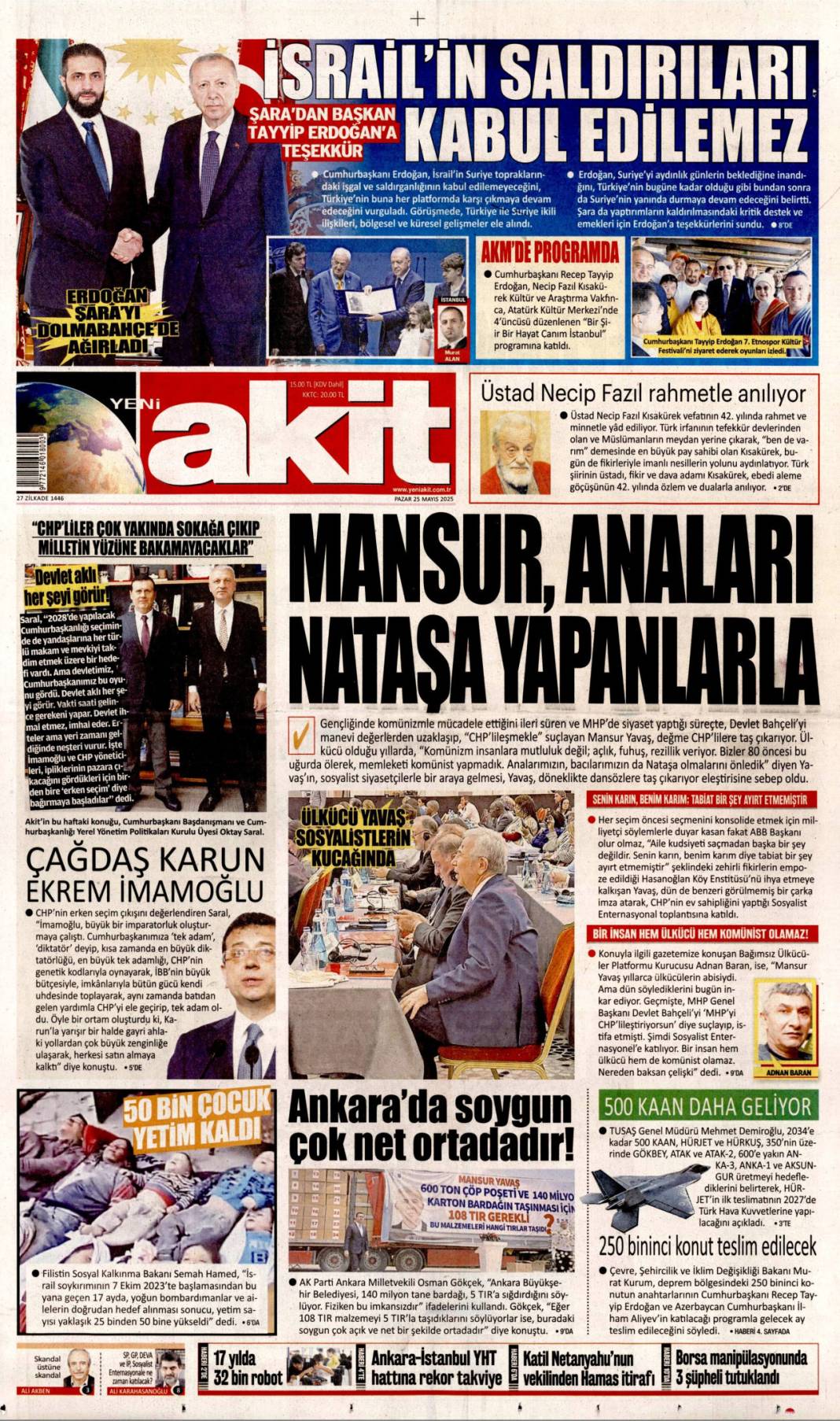 Gazeteler bugün hangi başlıklarla çıktı? 3