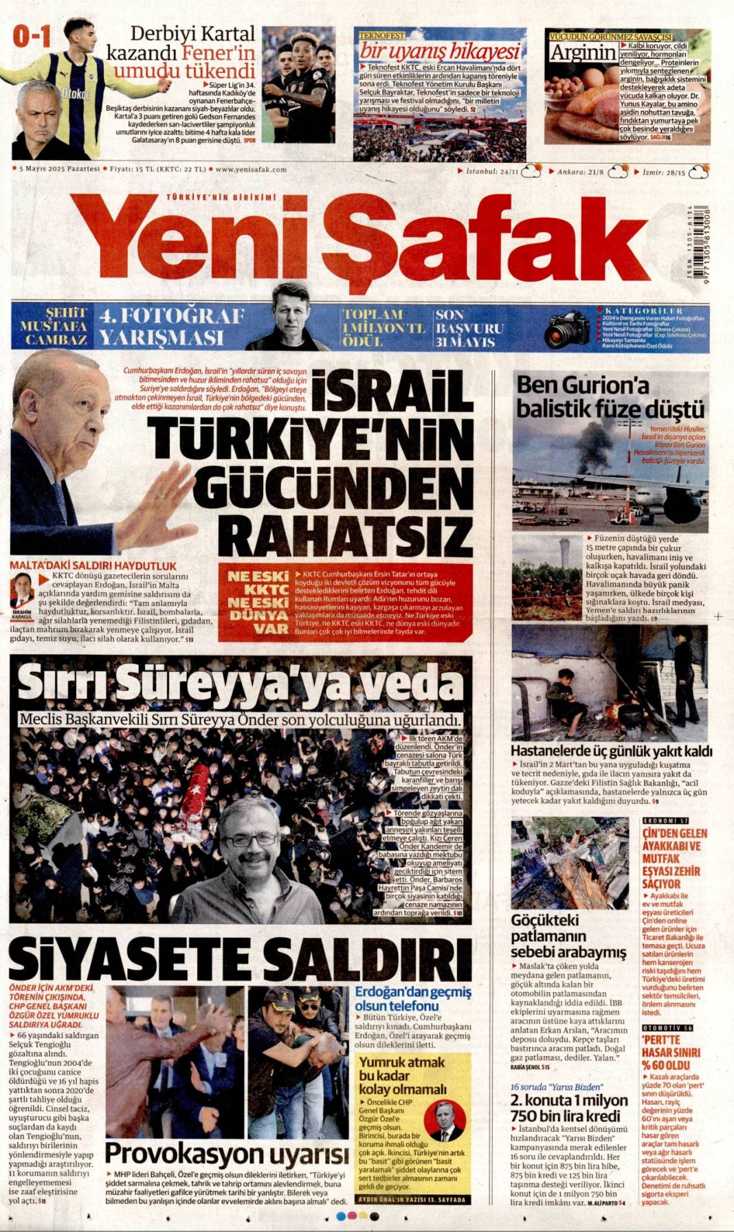 Özgür Özel'e yapılan saldırıyı gazeteler nasıl gördü? 1