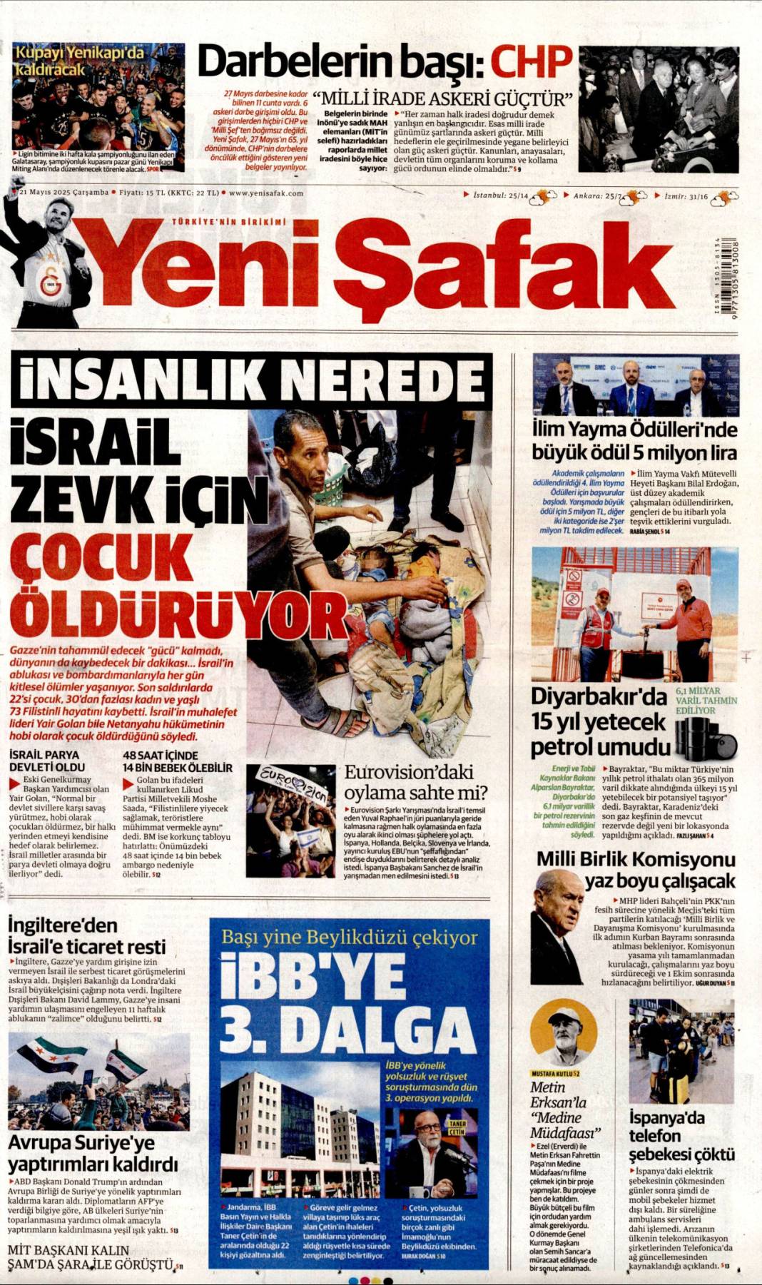 21 Mayıs'ın manşetleri: Gazeteler bugün ne yazdı? 13