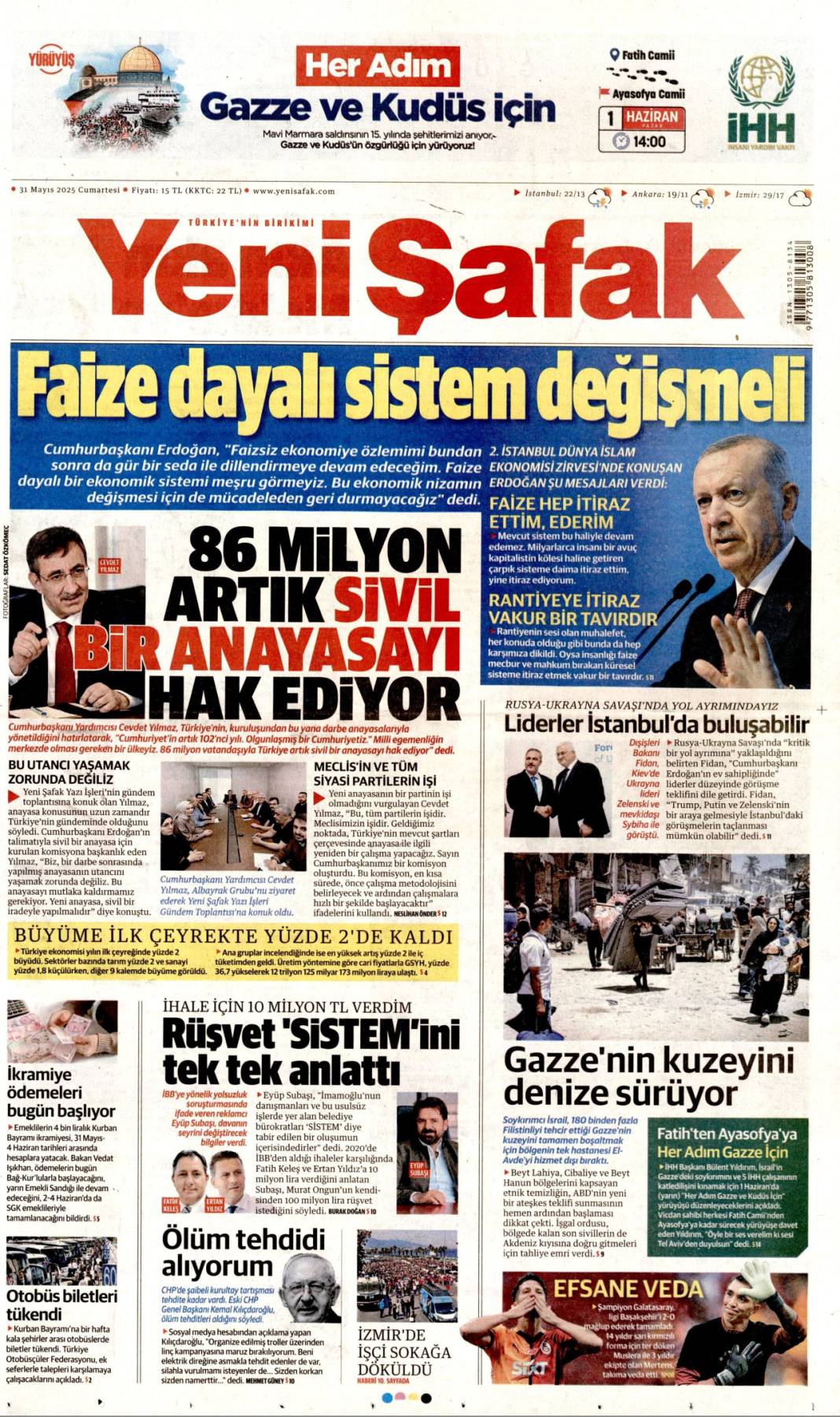 Gazeteler bugün hangi başlıklarla çıktı, işte 31 Mayıs'ın manşet turu... 7