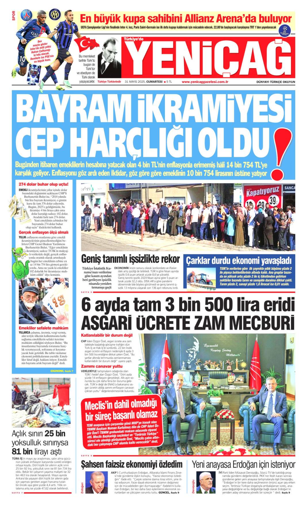 Gazeteler bugün hangi başlıklarla çıktı, işte 31 Mayıs'ın manşet turu... 23