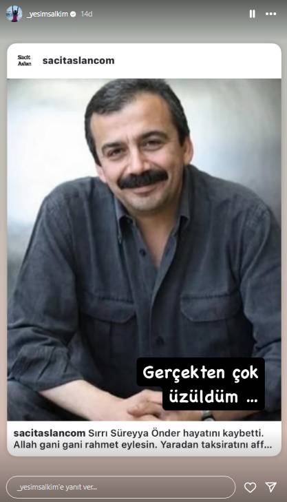Sanat dünyasından Sırrı Süreyya Önder için başsağlığı mesajları 10