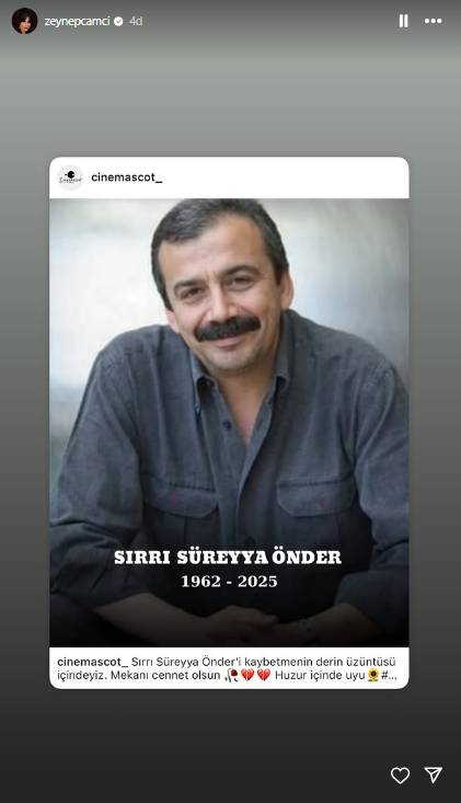 Sanat dünyasından Sırrı Süreyya Önder için başsağlığı mesajları 5