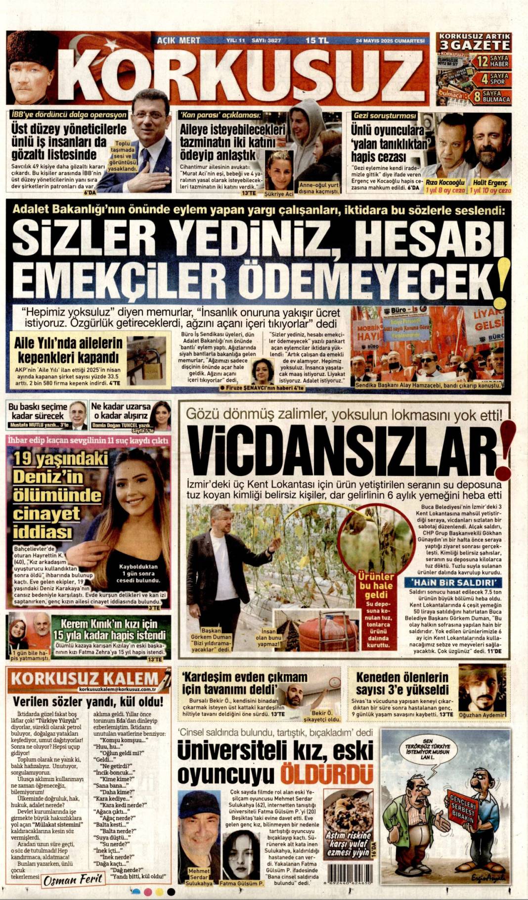 Manşetlerde bugün: 24 Mayıs'ta hangi gazete ne başlıkla çıktı? 18