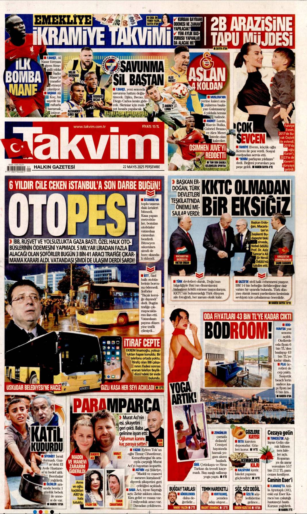 Gazeteler bugün ne yazdı? 22 Mayıs'ın manşet turu 12