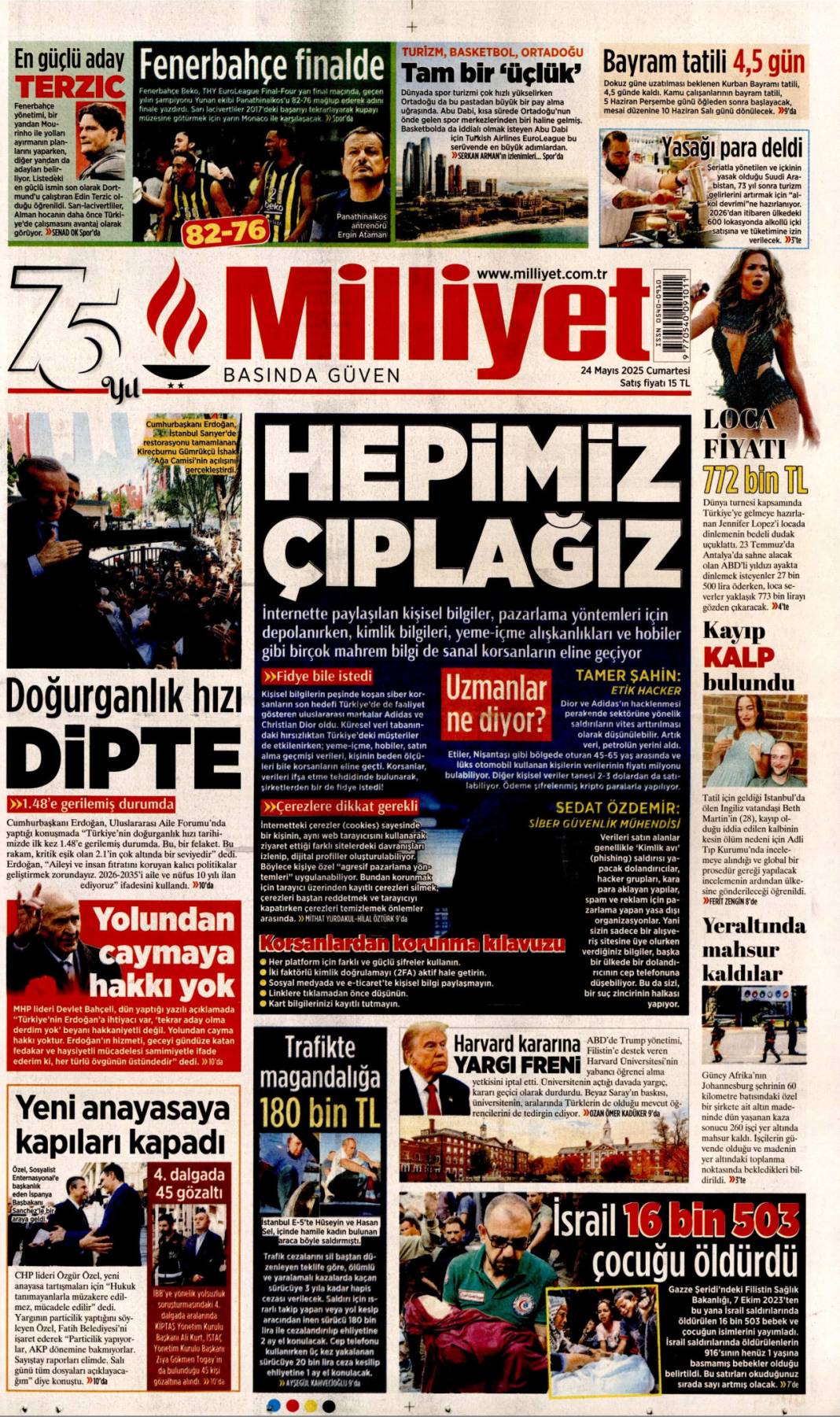 Manşetlerde bugün: 24 Mayıs'ta hangi gazete ne başlıkla çıktı? 14